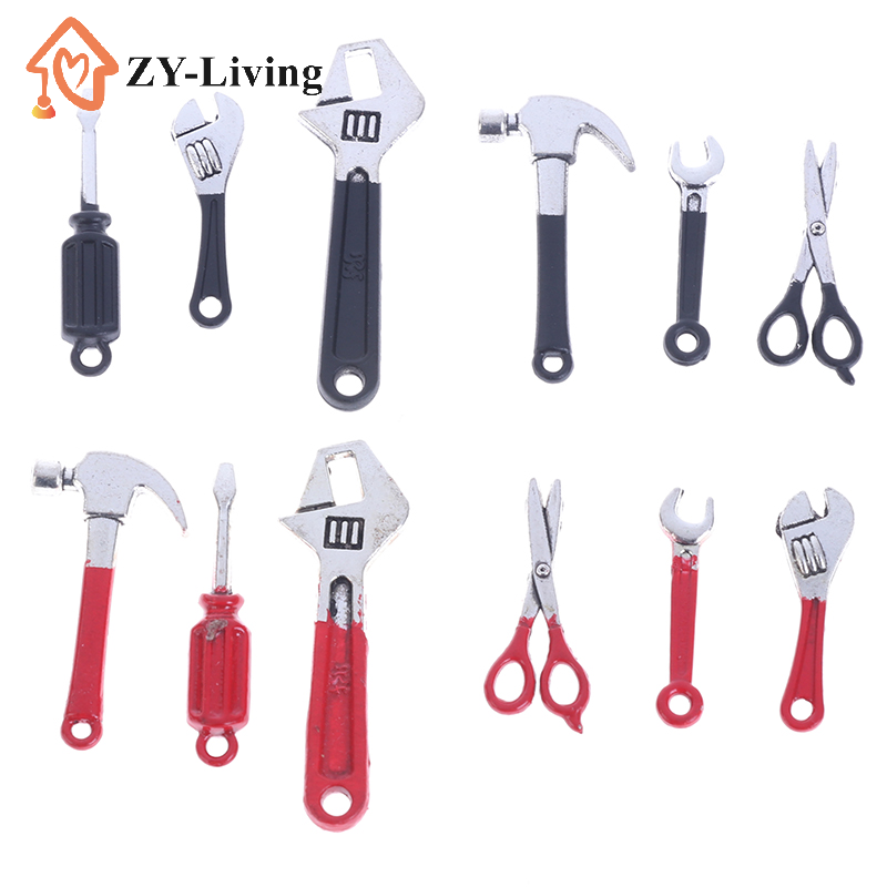 Wrench Set - 6 adet/takım Dollhouse Mini tamir takımları